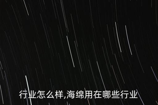 海绵行业怎么样,海绵用在哪些行业