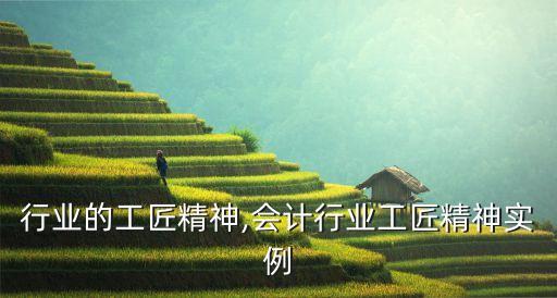 印刷行业的工匠精神,会计行业工匠精神实例