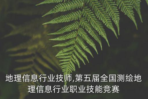 测绘地理信息行业技师,第五届全国测绘地理信息行业职业技能竞赛
