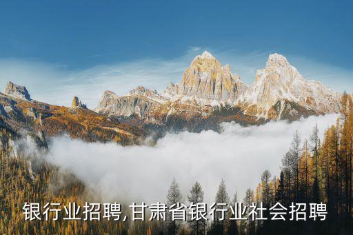 铜陵银行业招聘,甘肃省银行业社会招聘