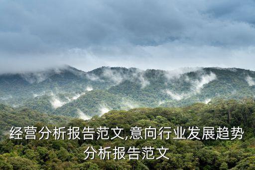 行业经营分析报告范文,意向行业发展趋势分析报告范文