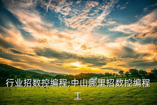 什么行业招数控编程,中山哪里招数控编程工