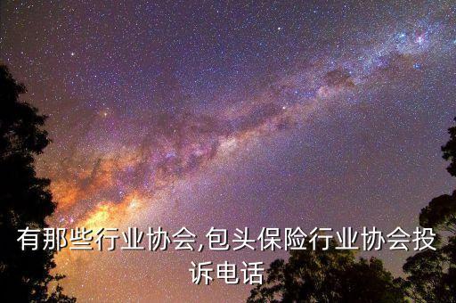 包头有那些行业协会,包头保险行业协会投诉电话