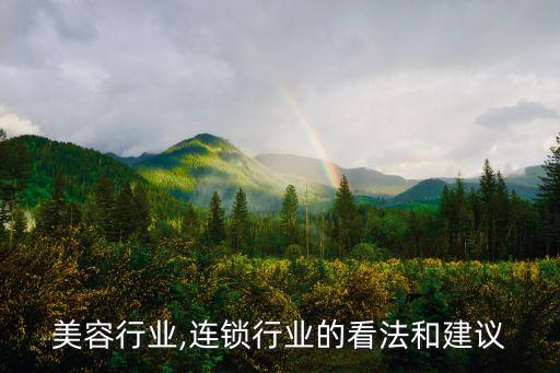 连锁美容行业,连锁行业的看法和建议