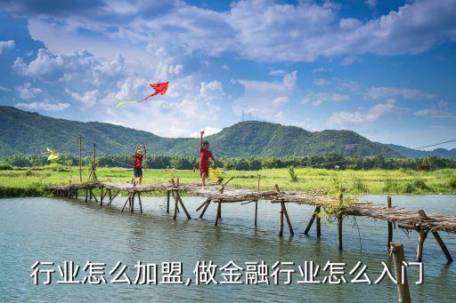 金融行业怎么加盟,做金融行业怎么入门