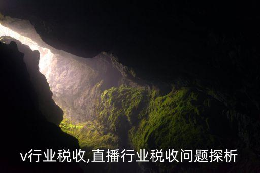 ktv行业税收,直播行业税收问题探析