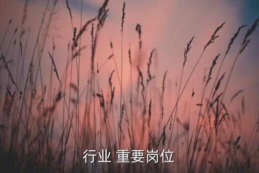 建筑行业 重要岗位