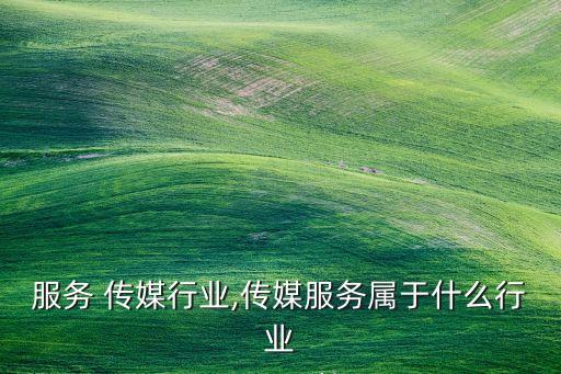 信息服务 传媒行业,传媒服务属于什么行业