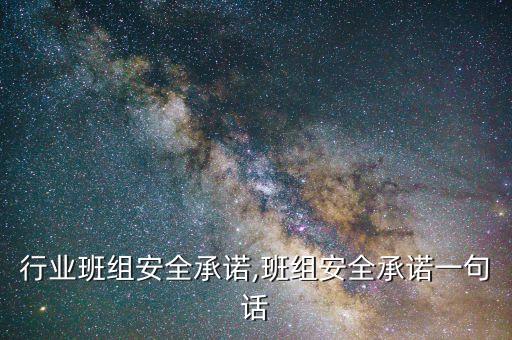 冶金行业班组安全承诺,班组安全承诺一句话