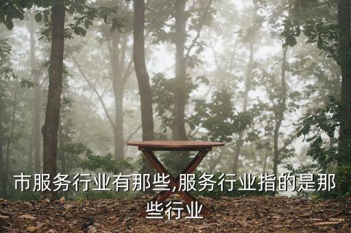 大庆市服务行业有那些,服务行业指的是那些行业