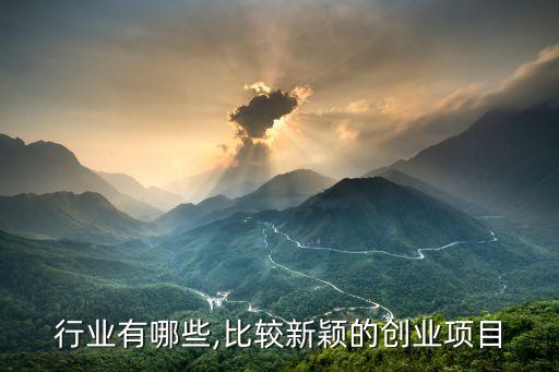 创意行业有哪些,比较新颖的创业项目