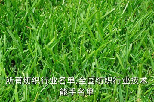 淮安所有纺织行业名单,全国纺织行业技术能手名单