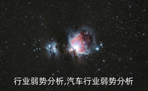 铁路行业弱势分析,汽车行业弱势分析