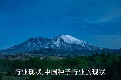 pp行业现状,中国种子行业的现状