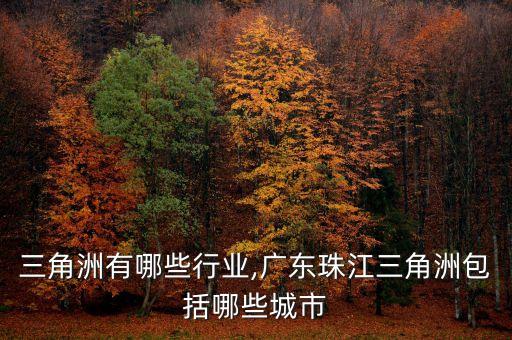 珠江三角洲有哪些行业,广东珠江三角洲包括哪些城市