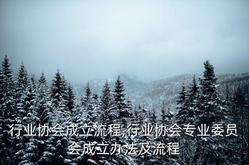 水产行业协会成立流程,行业协会专业委员会成立办法及流程