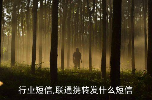 联通行业短信,联通携转发什么短信