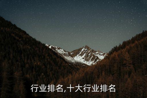 材料行业排名,十大行业排名