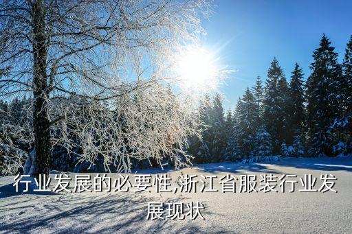 服装行业发展的必要性,浙江省服装行业发展现状