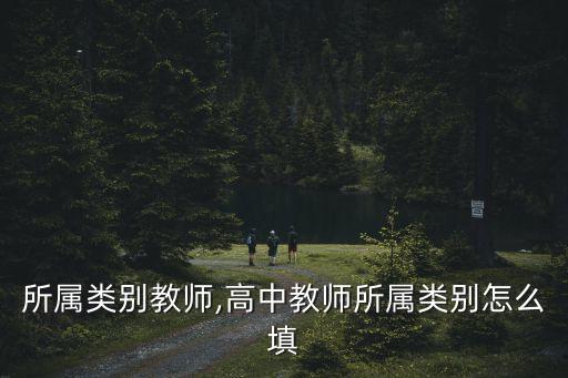 行业所属类别教师,高中教师所属类别怎么填