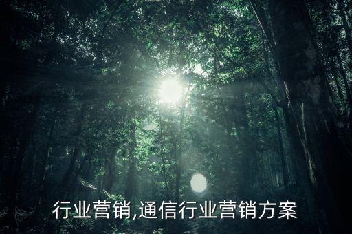 通讯行业营销,通信行业营销方案