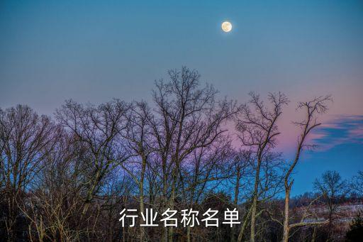 餐饮行业名称名单