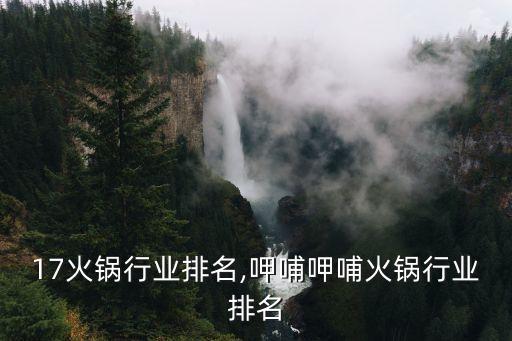 2017火锅行业排名,呷哺呷哺火锅行业排名