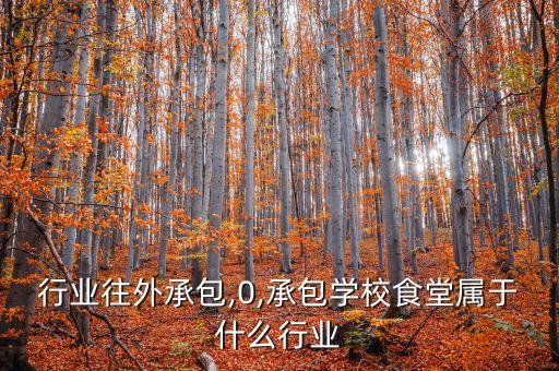 什么行业往外承包,0,承包学校食堂属于什么行业