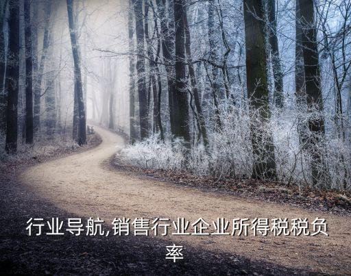 销售 行业导航,销售行业企业所得税税负率