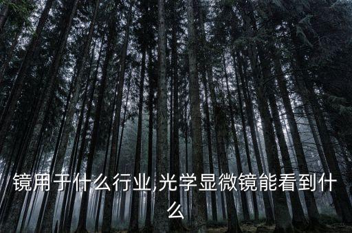 显微镜用于什么行业,光学显微镜能看到什么