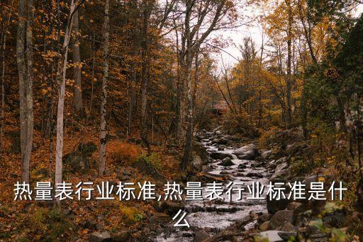 最新热量表行业标准,热量表行业标准是什么