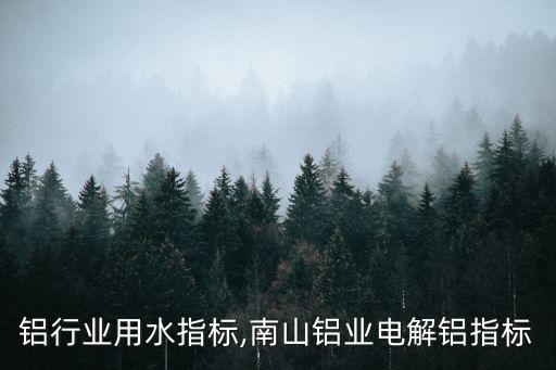 电解铝行业用水指标,南山铝业电解铝指标