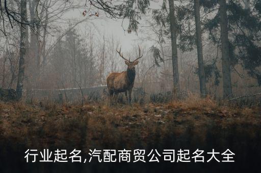 汽配行业起名,汽配商贸公司起名大全