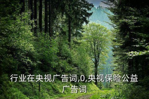 保险行业在央视广告词,0,央视保险公益广告词