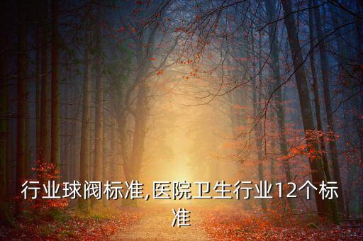 卫生行业球阀标准,医院卫生行业12个标准