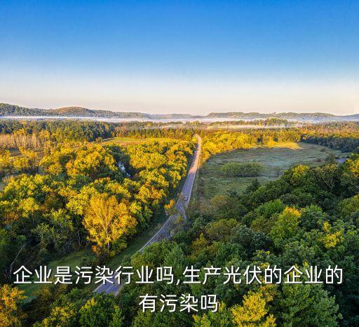 光伏企业是污染行业吗,生产光伏的企业的有污染吗?