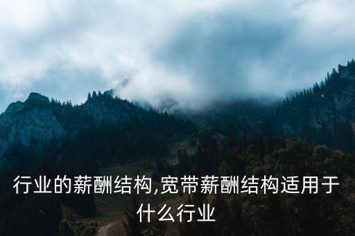 物流行业的薪酬结构,宽带薪酬结构适用于什么行业
