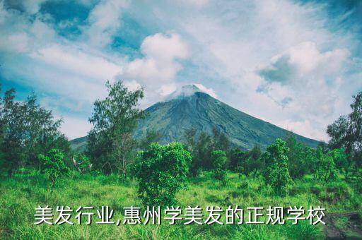 美发行业,惠州学美发的正规学校