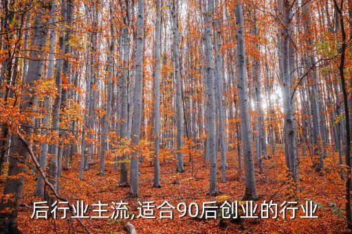 后行业主流,适合90后创业的行业