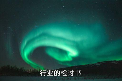 行业的检讨书