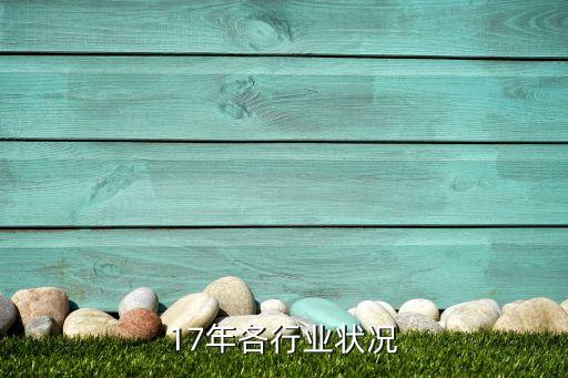 17年各行业状况
