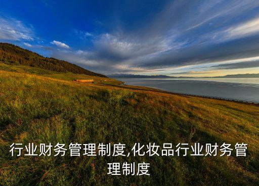 模具行业财务管理制度,化妆品行业财务管理制度