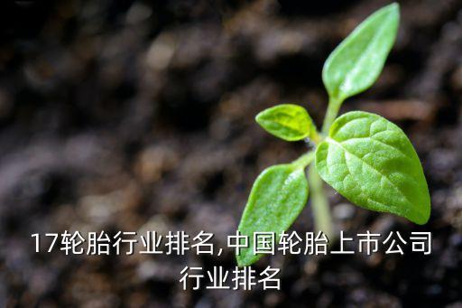 2017轮胎行业排名,中国轮胎上市公司行业排名