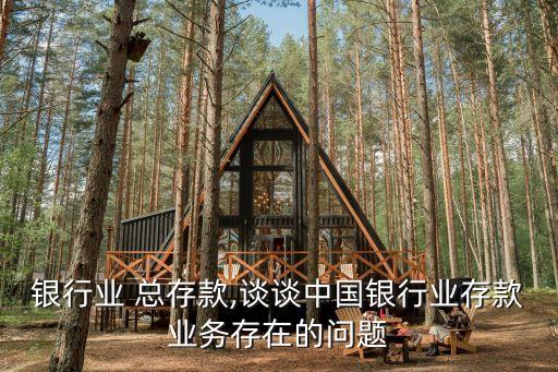 中国银行业 总存款,谈谈中国银行业存款业务存在的问题