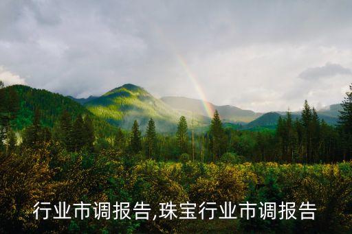 快消行业市调报告,珠宝行业市调报告
