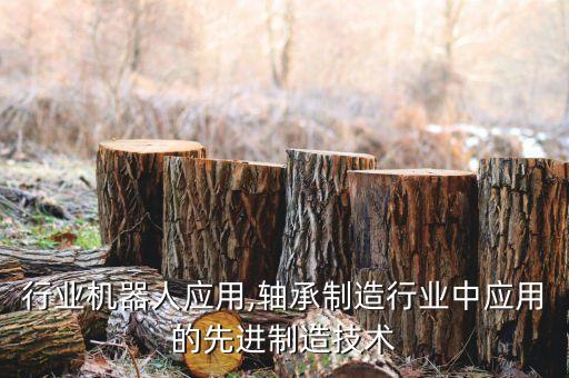 行业机器人应用,轴承制造行业中应用的先进制造技术