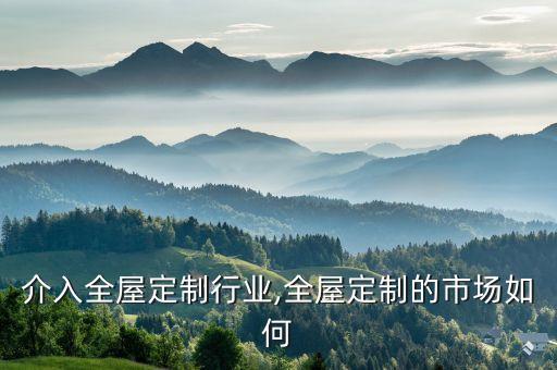 介入全屋定制行业,全屋定制的市场如何