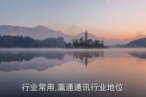 行业常用,瀛通通讯行业地位