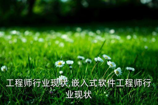 软件工程师行业现状,嵌入式软件工程师行业现状