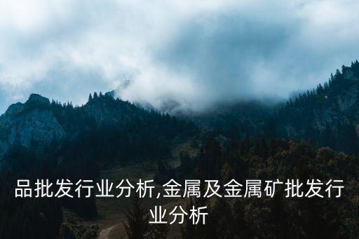 品批发行业分析,金属及金属矿批发行业分析
